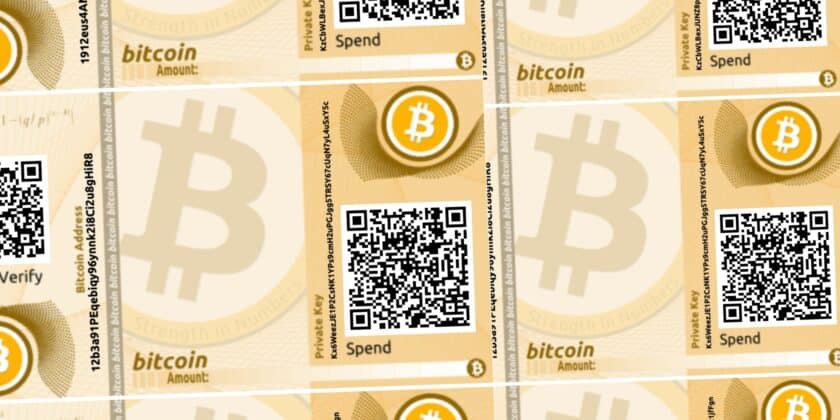 Portfel papierowy Bitcoin