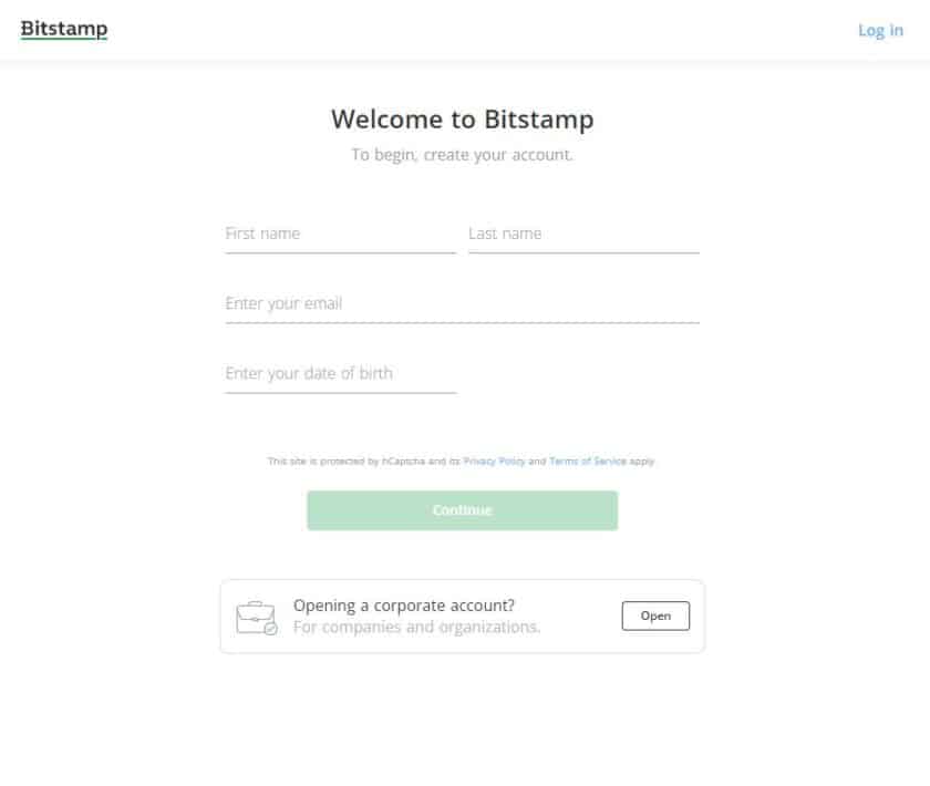 Rejestracja w Bitstamp