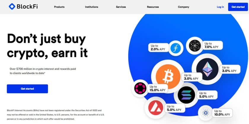 Strona WWW BlockFi