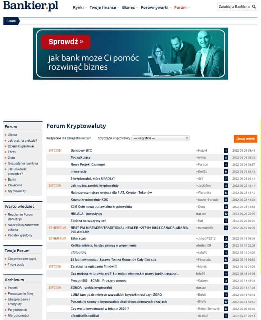 Forum Kryptowaluty - Bankier.pl