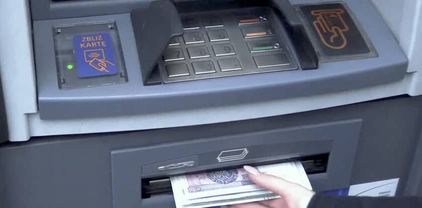Wypłata z bankomatu Euronet - odbiór gotówki